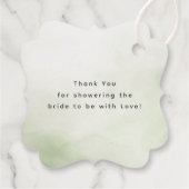 Watercolor Bloemen Bedankt  Bedankjes Labels (Achterkant)