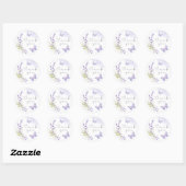 Watercolor Bloemen Bedankt Ronde Sticker (Vel)