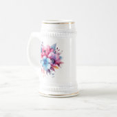 Watercolor Bloemen Bloemontwerp Bierpul (Voorkant links)