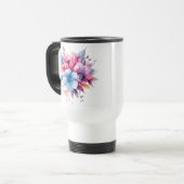 Watercolor Bloemen Bloemontwerp Reisbeker (Voorkant links)