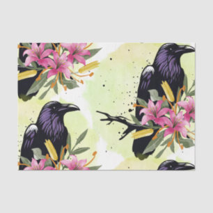Watercolor Bloemen Bloemstuk Raven Botanicals Tissuepapier