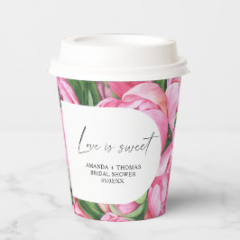 Watercolor bloemen - Bruids douche Papieren Bekers