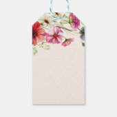 Watercolor Bloemen Bruidsdiner Cadeaulabel (Achterkant)