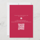Watercolor Bloemen Bruidsdiner QR Code Uitnodiging (Achterkant)