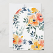 Watercolor Bloemen Bruidsdouche Aangepaste Boog Kaart (Achterkant)