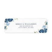 Watercolor Bloemen Bruidsdouche Retouradres Etiket (Voorkant)