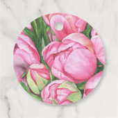 Watercolor bloemen - bruidsfeest bedankjes labels (Achterkant)