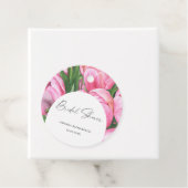 Watercolor bloemen - bruidsfeest bedankjes labels (In situ)