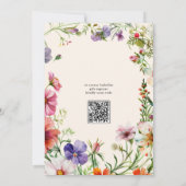Watercolor Bloemen Bruidsfeest Kaart (Achterkant)