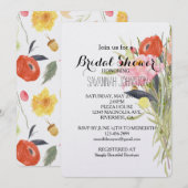 Watercolor Bloemen bruidsshower Kaart (Voorkant / Achterkant)