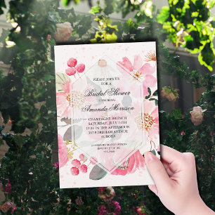 Watercolor Bloemen Bruidsuitnodiging Kaart