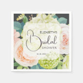 Watercolor Bloemen Bruidsuitnodiging Servet (Voorkant)