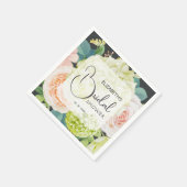 Watercolor Bloemen Bruidsuitnodiging Servet (Hoek)