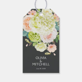 Watercolor Bloemen Bruiloft Cadeaulabel