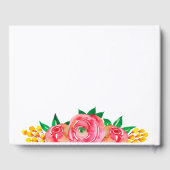 Watercolor Bloemen Bruiloft Gastenboek (Achterkant)