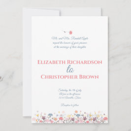 Watercolor Bloemen Bruiloft Georganiseerd door Oud Kaart