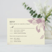 Watercolor Bloemen Bruiloft RSVP Kaart (Staand voorkant)