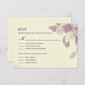 Watercolor Bloemen Bruiloft RSVP Kaart (Voorkant / Achterkant)