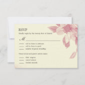 Watercolor Bloemen Bruiloft RSVP Kaart (Voorkant)