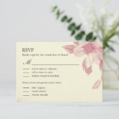Watercolor Bloemen Bruiloft RSVP Kaart (Staand voorkant)
