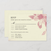 Watercolor Bloemen Bruiloft RSVP Kaart (Voorkant / Achterkant)