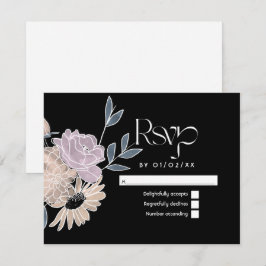 Watercolor Bloemen Bruiloft RSVP Kaartje
