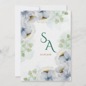 Watercolor Bloemen Bruiloft Uitnodiging (Voorkant)