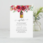 Watercolor Bloemen Bruiloft Update Kaart (Staand voorkant)