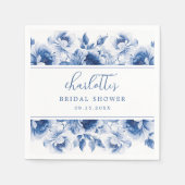 Watercolor Bloemen Bruiloftservies Servetten (Voorkant)