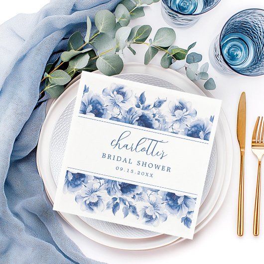 Watercolor Bloemen Bruiloftservies Servetten