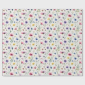 Watercolor Bloemen Cadeaupapier (Vlak)