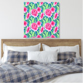 Watercolor Bloemen Canvasprint Canvas Afdruk (Insitu (Slaapkamer))