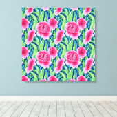 Watercolor Bloemen Canvasprint Canvas Afdruk (Insitu (Houten vloer))