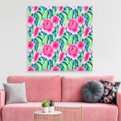 Watercolor Bloemen Canvasprint Canvas Afdruk (Insitu (Woonkamer))