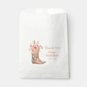 Watercolor Bloemen Cowgirl Bruidsdouche Bedankzakje (Voorkant)