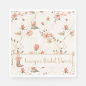 Watercolor Bloemen Cowgirl Bruidsmeisjes Uitnodigi Servet (Voorkant)