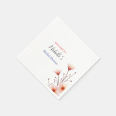 Watercolor Bloemen Cute Bruiloftsfeest  Servet (Hoek)