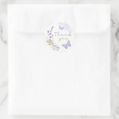 Watercolor Bloemen Dank Je Ronde Sticker (Tas)