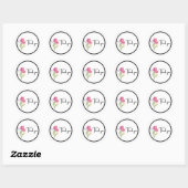 Watercolor Bloemen "Dank je wel" Sticker (Vel)