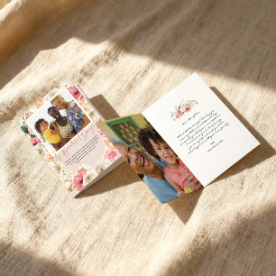 Watercolor Bloemen   Dochter Moederdag Foto Kaart