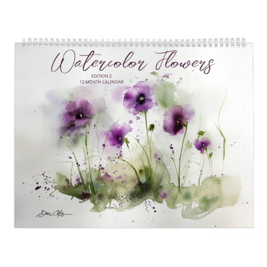 Watercolor Bloemen: Editie 2 Kalender (Hoes)