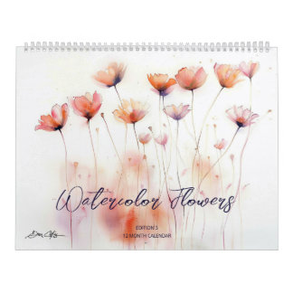 Watercolor Bloemen: Editie 3 Kalender