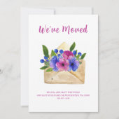 Watercolor Bloemen Envelope l We zijn verhuisd Ver Aankondiging (Voorkant)