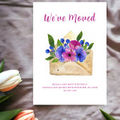 Watercolor Bloemen Envelope l We zijn verhuisd Ver Aankondiging