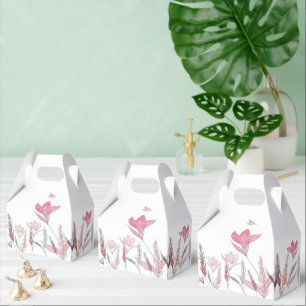 Watercolor Bloemen Favor Dozen – Elegante Bloemen Bedankdoosjes