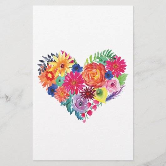 Watercolor Bloemen Fiesta Bruidsborrel Advies (Achterkant)