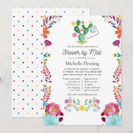 Watercolor Bloemen Fiesta Bruidsfeest per Post Kaart