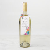 Watercolor Bloemen Fiesta Bruiloft Flessenhanger (Op fles)