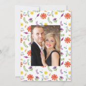 Watercolor Bloemen Fiesta Bruiloft Kaart (Achterkant)
