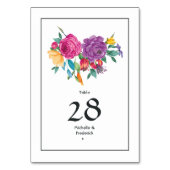 Watercolor Bloemen Fiesta Bruiloft Kaart (Achterkant)